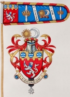 Arms, Crest & Standard from Letter                                             Patent